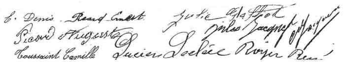 Signatures de l'acte de mariage N 1 du 26 janvier 1906 (JPG)