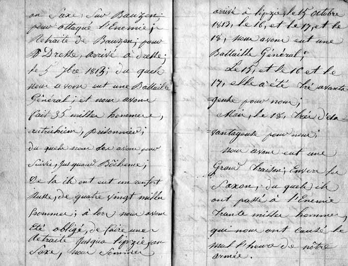 Rcit des campagnes napoloniennes de Joseph Debrod, partie 2 (JPG)