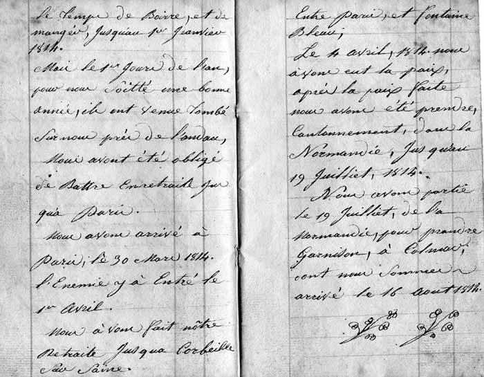 Rcit des campagnes napoloniennes de Joseph Debrod, partie 4 (JPG)