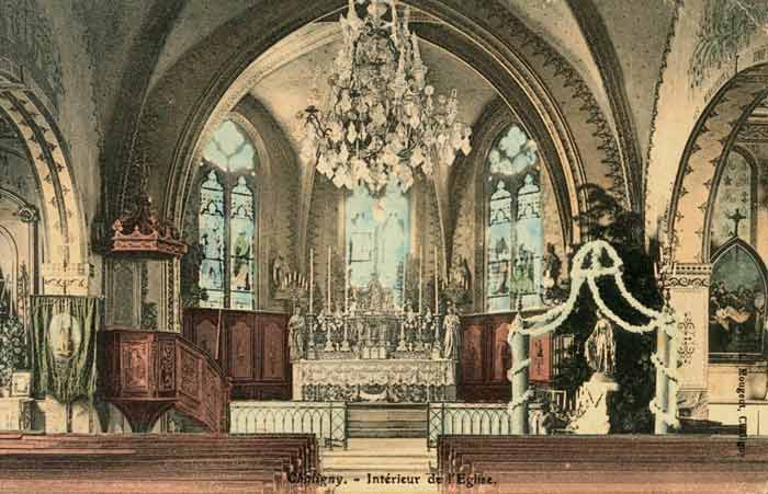 Intrieur de l'glise vers 1900 (JPG)