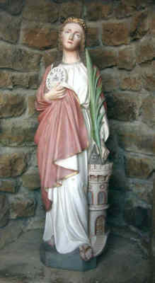 Statue de Sainte Barbe  Chaligny (JPG)