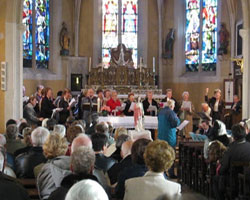 Messe &agrave; l'&eacute;glise de Chaligny