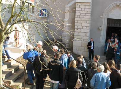 Sainte Barbe quitte l'&eacute;glise
